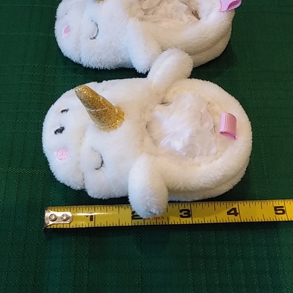 Sleepy Time White and Gold Unicorn Slippers - Picture 8 of 8
